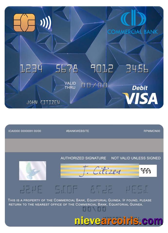 Equatorial Guinea Commerical bank Guinee Equatoriale visa debit card